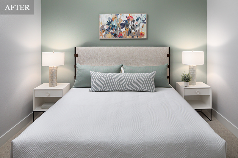 Monterosso guest bedroom redesign after - Diana Hall Interior Design Naples