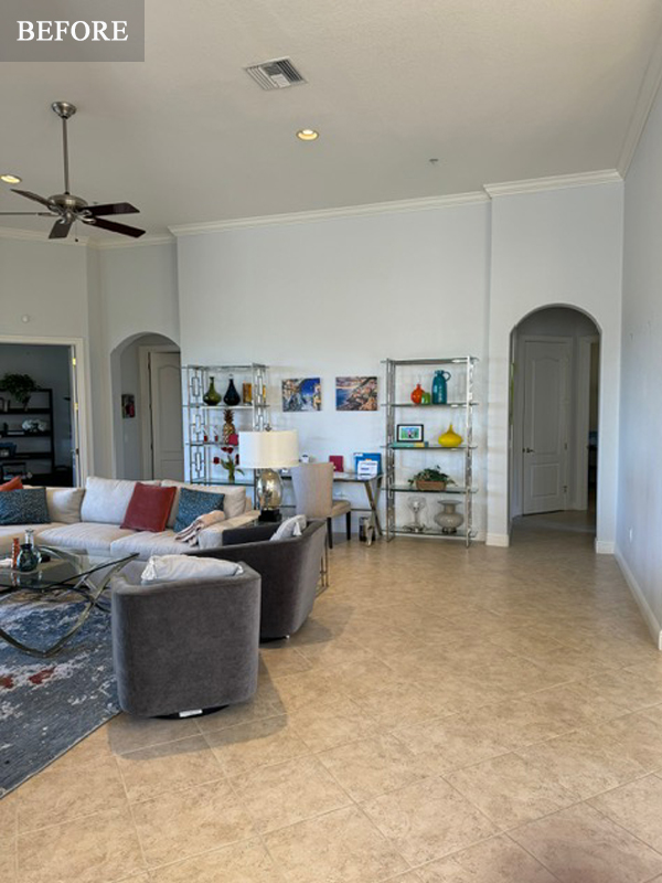 Monterosso livingroom remodel before - Diana Hall Interior Design Naples