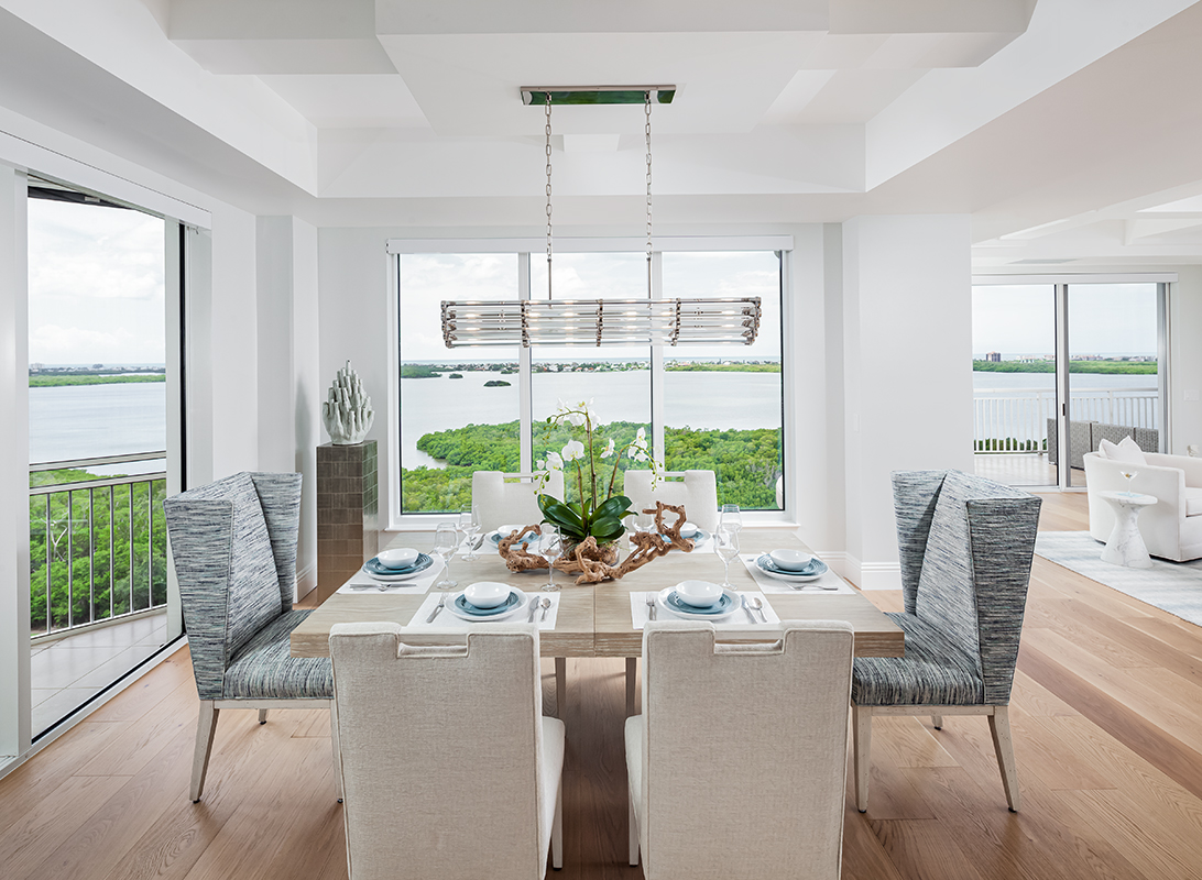 living room interior design by Diana Hall Design Naples