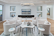 living room interior design by Diana Hall Design Naples