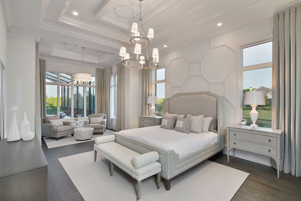 master bedroom interior design by Diana Hall Design Naples