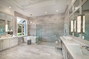 master bath interior design by Diana Hall Design Naples