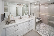 Image of master bath interior design by Diana Hall Design Naples