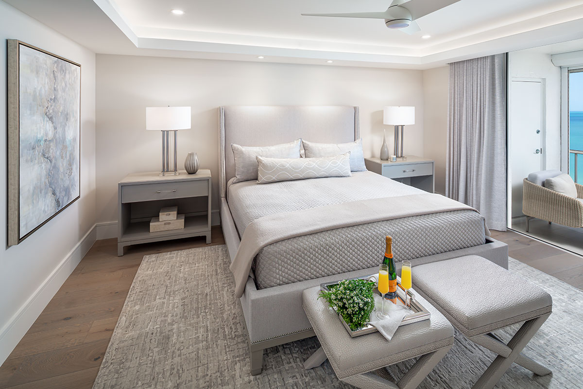 Image of master bedroom interior design by Diana Hall Design Naples