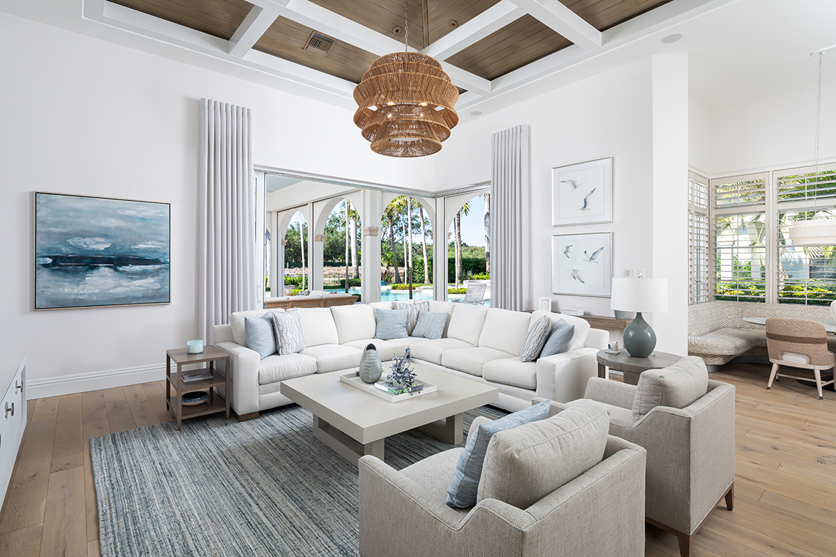 Image of family room interior design by Diana Hall Design Naples