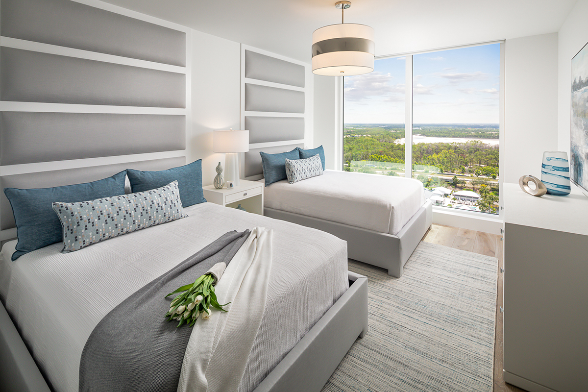 guest room interior design by Diana Hall Design Naples