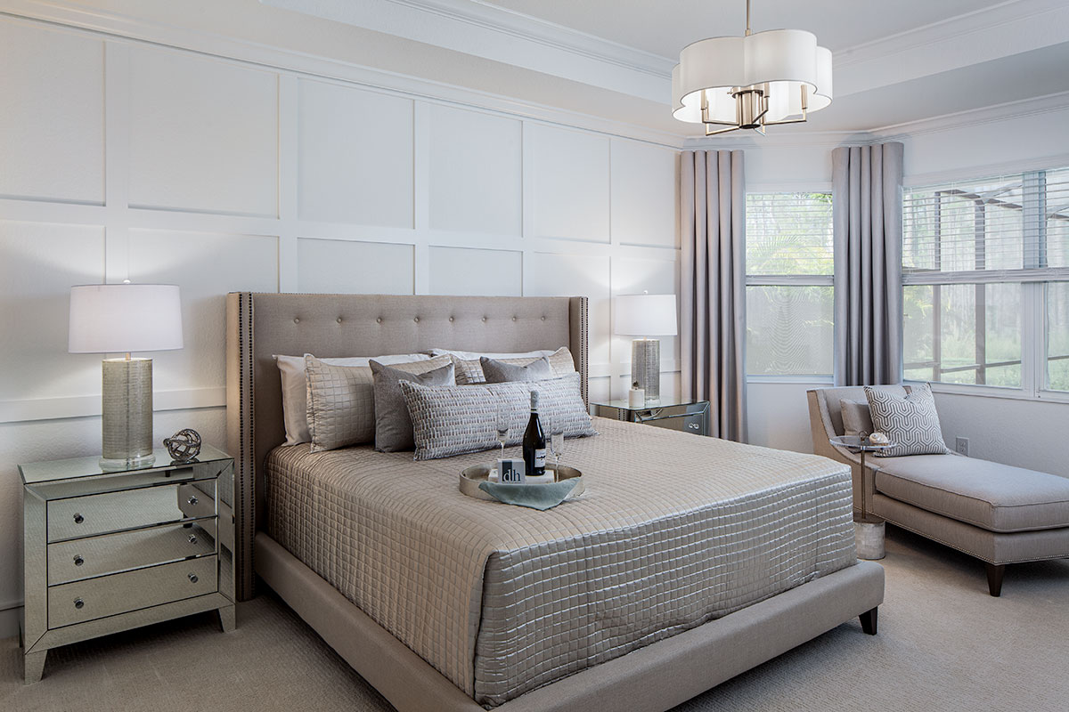 bedroom interior design by Diana Hall Design Naples