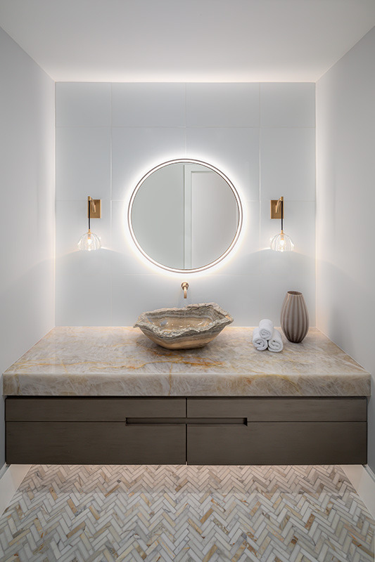 Image of powder room interior design by Diana Hall Design Naples