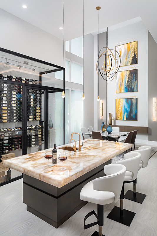 Image of bar interior design by Diana Hall Design Naples