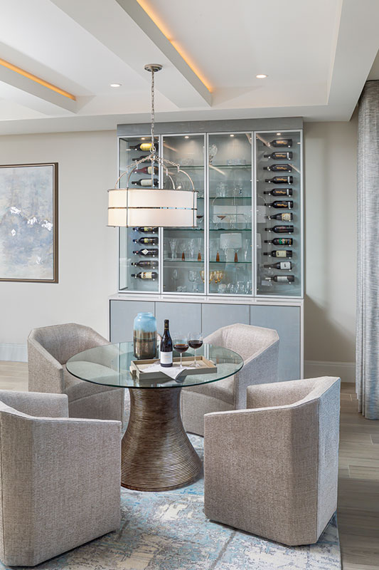 Image of coastal winebar interior design by Diana Hall Design Naples