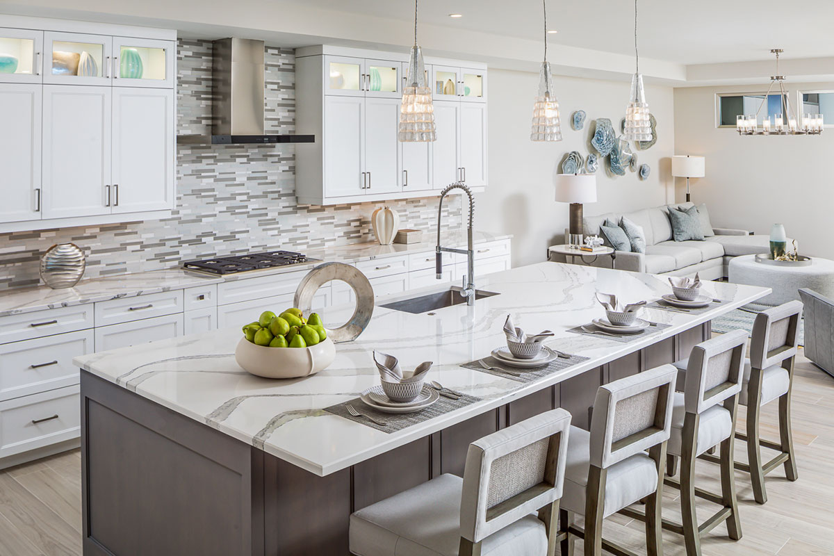 Image of coastal kitchen interior design by Diana Hall Design Naples