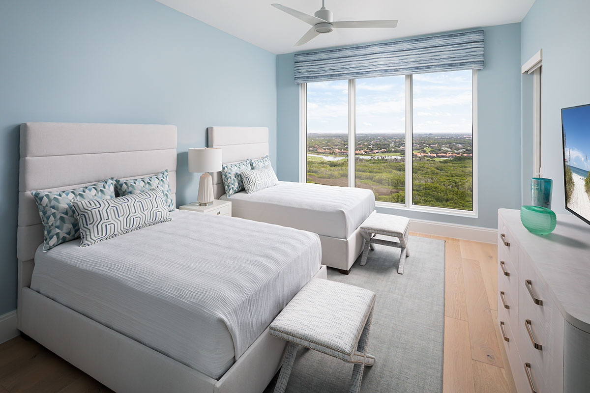 Image of guest bedroom interior design by Diana Hall Design Naples