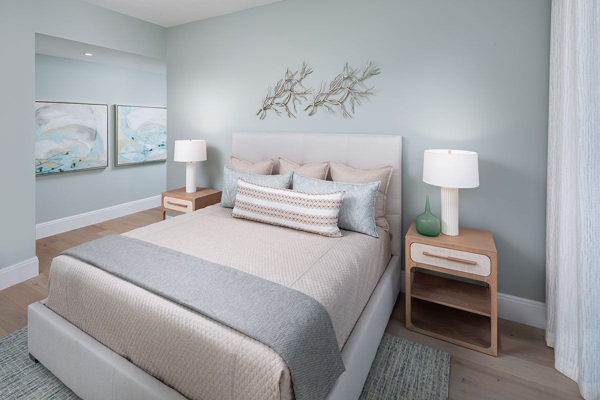 Image of guest bedroom interior design by Diana Hall Design Naples