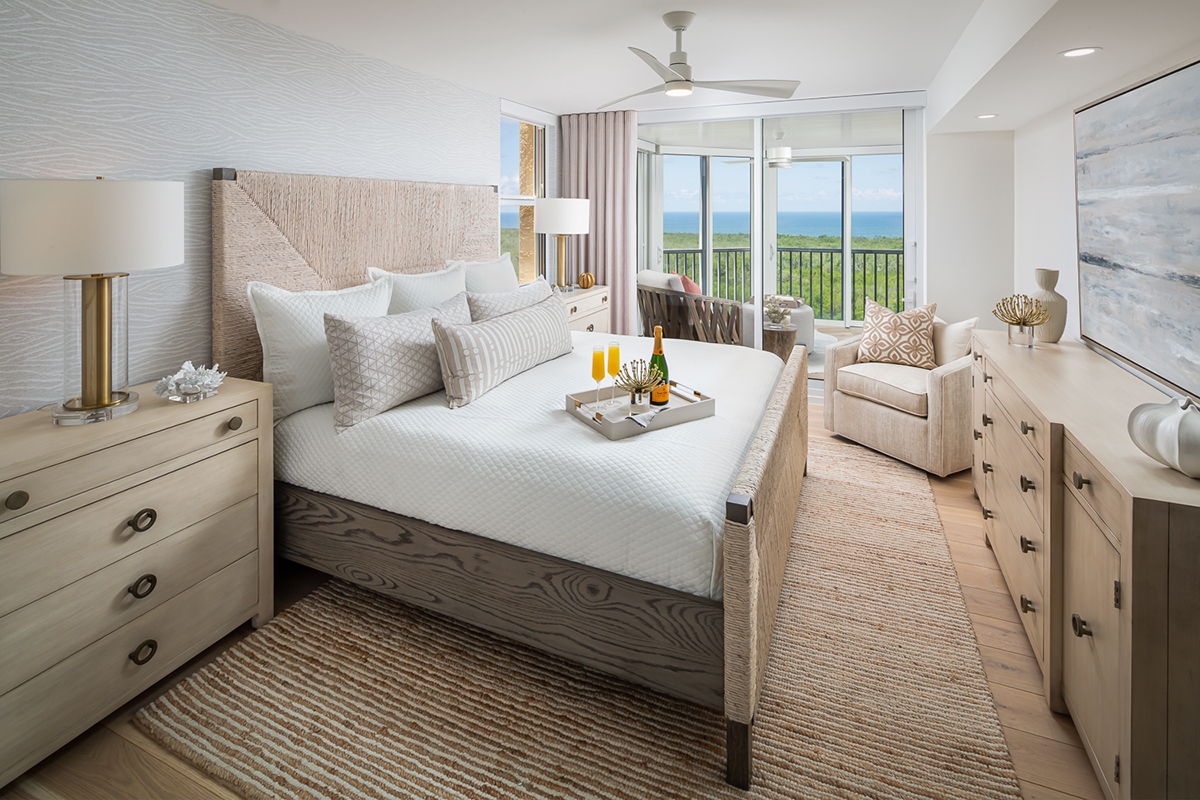 master bedroom interior design by Diana Hall Design Naples