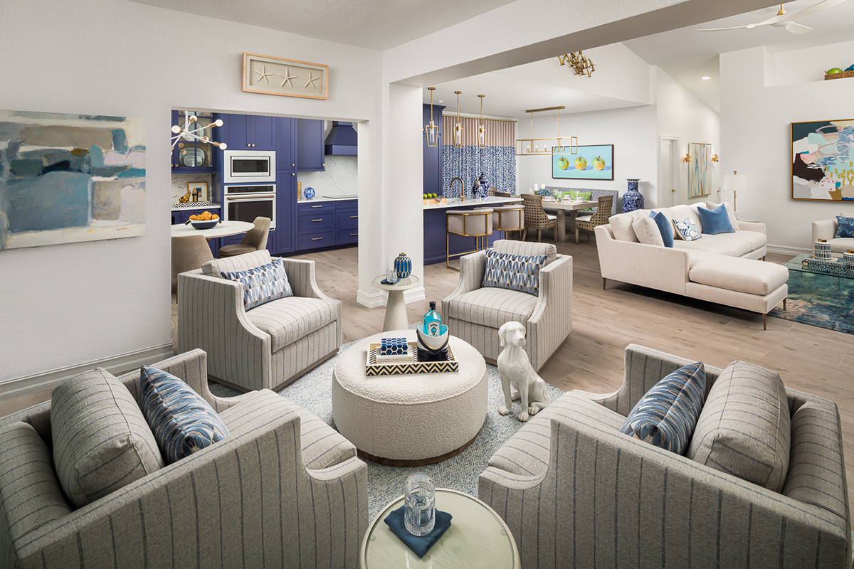 living room interior design by Diana Hall Design Naples