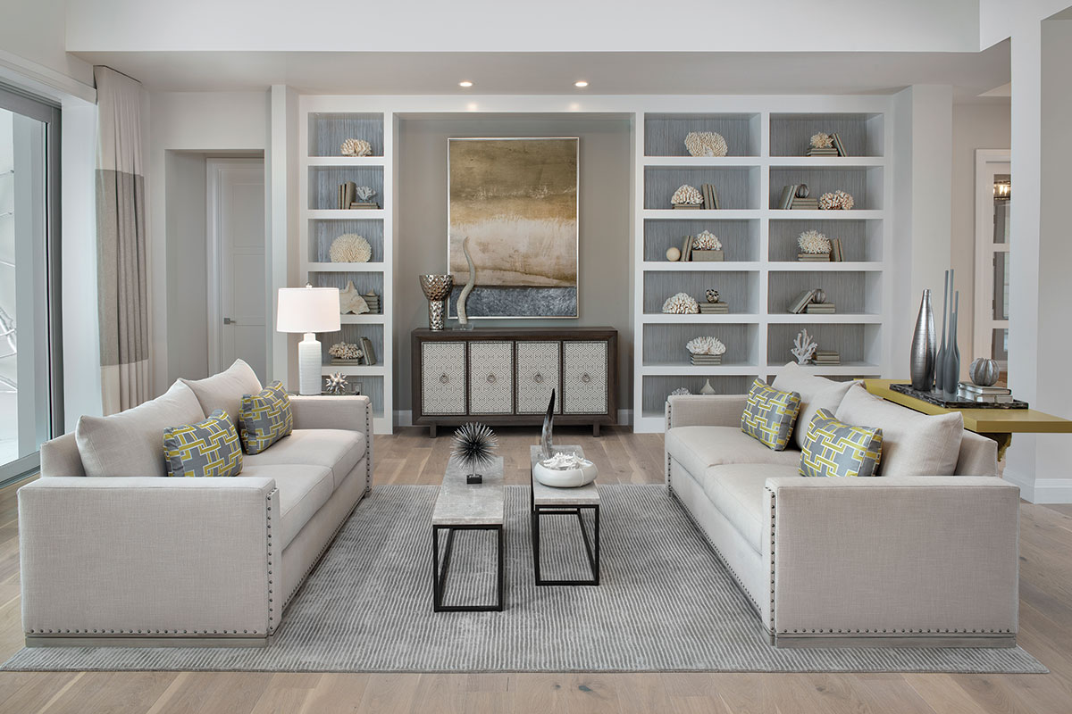 living room interior design by Diana Hall Design Naples