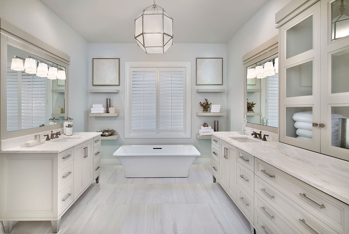 master bathroom interior design by Diana Hall Design Naples