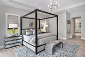 master bedroom interior design by Diana Hall Design Naples