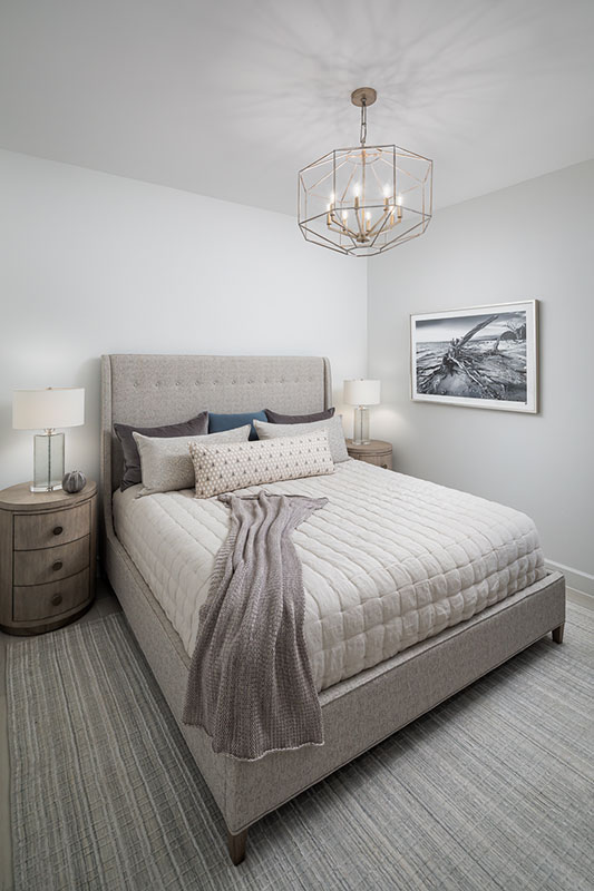 Image of guest bedroom interior design by Diana Hall Design Naples