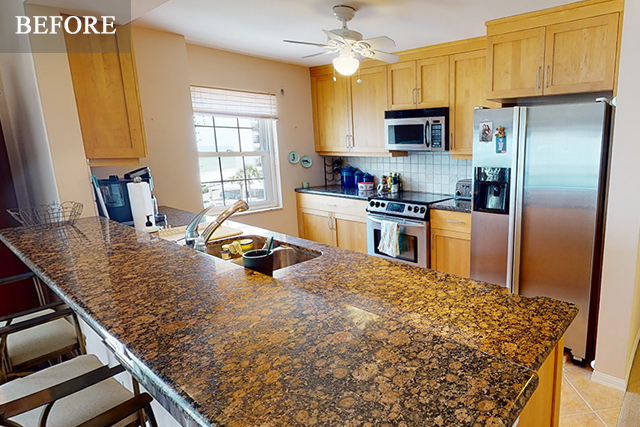 St Croix kitchen remodel before - Diana Hall Interior Design Naples